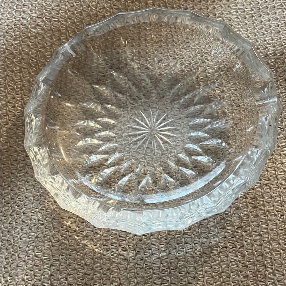 Elegant Clear Glass Ashtray 5 inch